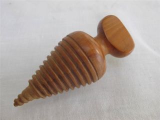 Antique Victorian Carved Boxwood Medical Surgical Anesthetic Mouth Gag Screw photo