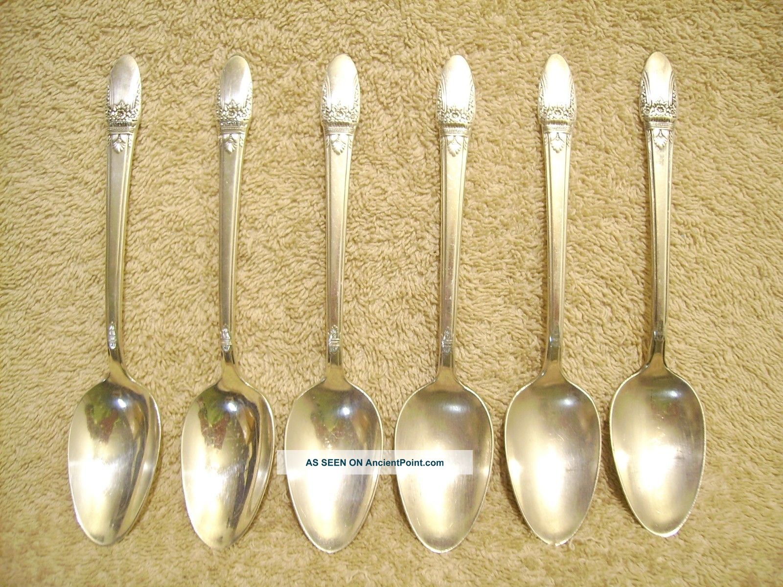 6 Rogers 1937 First Love Teaspoons Is Silverplate Flatware Flatware & Silverware photo