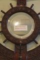 Rare Antique Carved Mahogany Anchor Mirror And Hat Rack - Nautical Mirrors photo 1