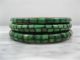 Of 3 Mid Century Brass & Tessellated Green Bone Inlay Bangle Bracelets Bracelets photo 1