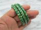 Of 3 Mid Century Brass & Tessellated Green Bone Inlay Bangle Bracelets Bracelets photo 5