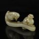 Chinese Natural Hetian Jade Statue - Monkey & Horse Other photo 2
