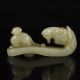 Chinese Natural Hetian Jade Statue - Monkey & Horse Other photo 3
