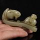 Chinese Natural Hetian Jade Statue - Monkey & Horse Other photo 4