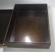 E823 Real Japanese Old Lacquer Ware Storage Box Bunko With Thick Fantastic Makie Boxes photo 7