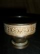 Heavy Antique Bronze Copper Inlay Pedestal Goblet,  Cup Other photo 11
