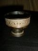 Heavy Antique Bronze Copper Inlay Pedestal Goblet,  Cup Other photo 1