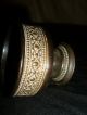 Heavy Antique Bronze Copper Inlay Pedestal Goblet,  Cup Other photo 7