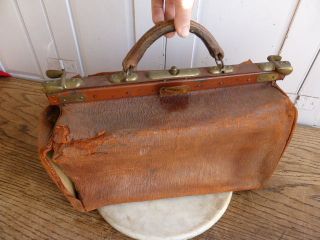 Antique Surgeon ' S Gladstone Bag photo