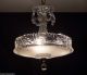 992 30s 40s Art Deco Ceiling Light Chandelier Vintage Lamp Fixture Beige Chandeliers, Fixtures, Sconces photo 3