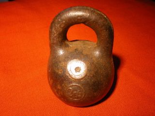 Vintage Russian Imperial Cast Iron Scale Weight 2 Pounds. photo