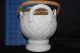 Vintage Ceramic Coal Bucket - White - 7 Inches Tall - Japan Hearth Ware photo 1