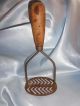 Antique Potato Masher Smasher Old Turned Wood Handle Primitive Vtg Display Decor Other photo 2