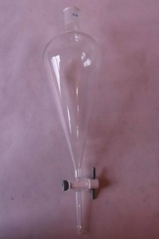 500 Ml Pear Shaped Separating Funnel (chemistry) By Gallenkamp,  London photo