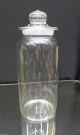 Large Clear Glass Apothecary Jar - - C.  1920 ' S - - Lid & Jar Ground - - Buy It Now Bottles & Jars photo 1