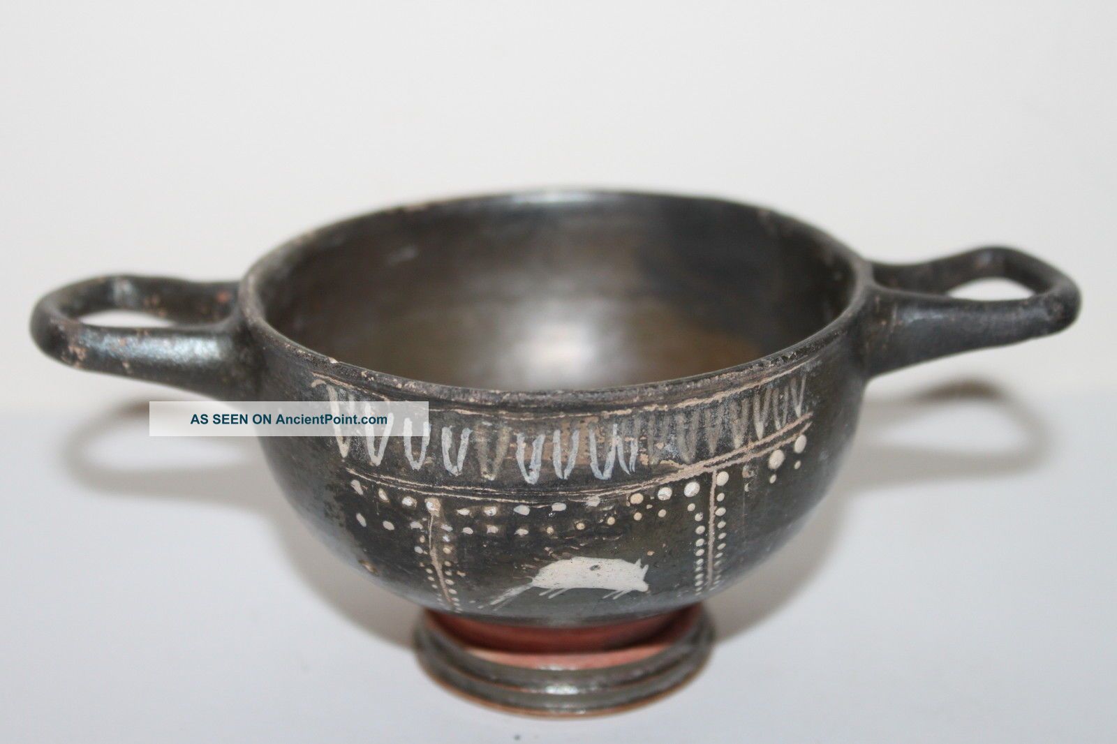 Ancient Greek Pottery Gnathian Kylix 4th Bc Wine Cup Greek photo