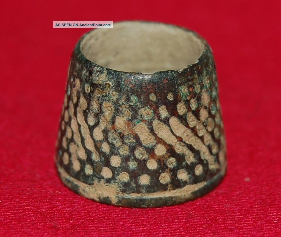 Medieval Open Top Thimble - Circa 1300 - 1400 Ad British photo