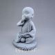 Fine Hand - Carved Chinese Grey Stone Tong Qu Young Monk Statue - 勿言 Other photo 2