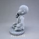 Fine Hand - Carved Chinese Grey Stone Tong Qu Young Monk Statue - 勿言 Other photo 3