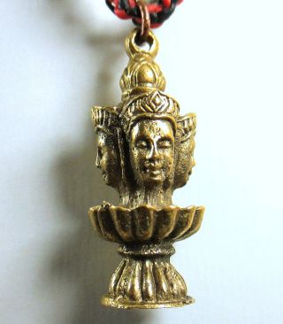 Lord Brahma,  Phra Phrom Head Lp Chamna A.  D.  2005 Free Necklace Thai Amule photo