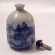 Signed 19th C.  Chinese Porcelain Snuff Bottle,  Enameled Blue & White Design Snuff Bottles photo 5