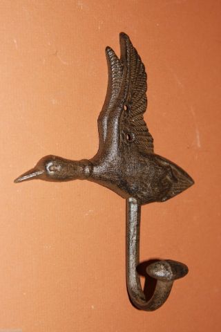 (12) Country,  Gift,  Duck,  Wall Hook,  Cast Iron,  Duck Decor,  Towel,  Hat,  Coat,  Hook Gxx photo
