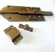 11.  8 Set Vintage Long Latch Slot Antique Solid Brass Door Safe Latch Lock Locks & Keys photo 4