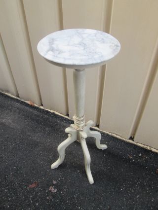 55023 Marble Top Plant Pedastal Stand photo