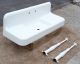 Antique Vintage Restored Cast Iron High Back Farm Sink Early 1900 ' S W/ Legs Usa Plumbing photo 1