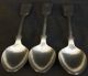 3 Antique American Fiddle Coin Silver Coffee/tea Spoons Marked Gm Coin Silver (.900) photo 1