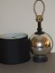 Vintage 1950 ' S Eames Era Mid Century Round Mirrored Table Lamp With Ebony Shade Mid-Century Modernism photo 9