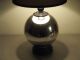 Vintage 1950 ' S Eames Era Mid Century Round Mirrored Table Lamp With Ebony Shade Mid-Century Modernism photo 11