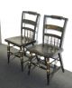 Pair Vintage Authentic Black Windsor Side Chairs Post-1950 photo 2