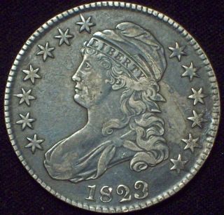 1823 Patched 3 Bust Half Dollar O - 101a Variety Xf Detailing Authentic Us Coin photo
