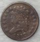 1810 Half Cent Classic Head - Vf Detailing C - 1 Darker Tone Rare Authentic Coin The Americas photo 2