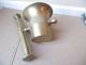 Vintage Solid Brass Mortar And Pestle - Excellent Near Mint Condition Mortar & Pestles photo 4
