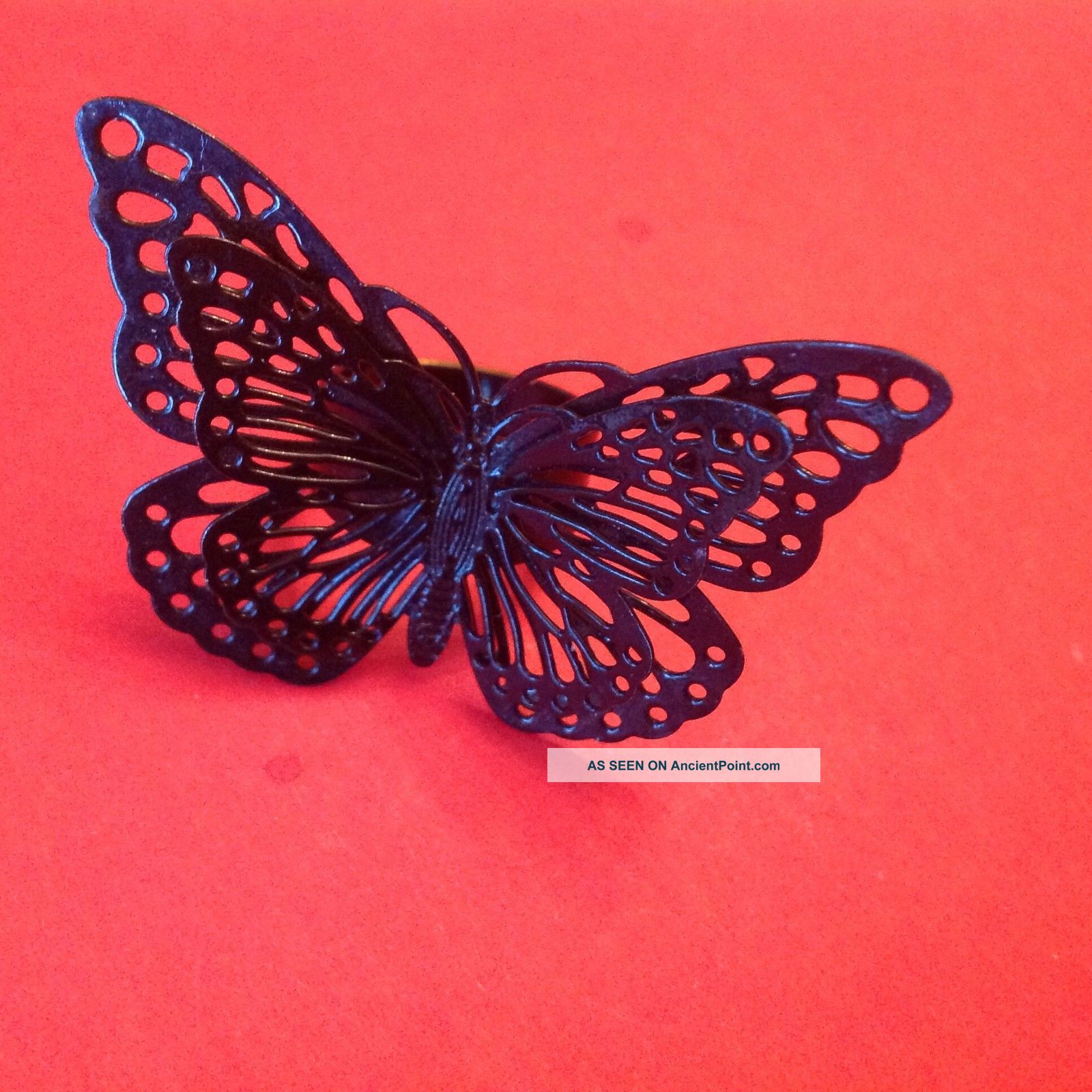 ' Beach Finds ' A Really ' Butterfly ' Ring Size N See Details British photo