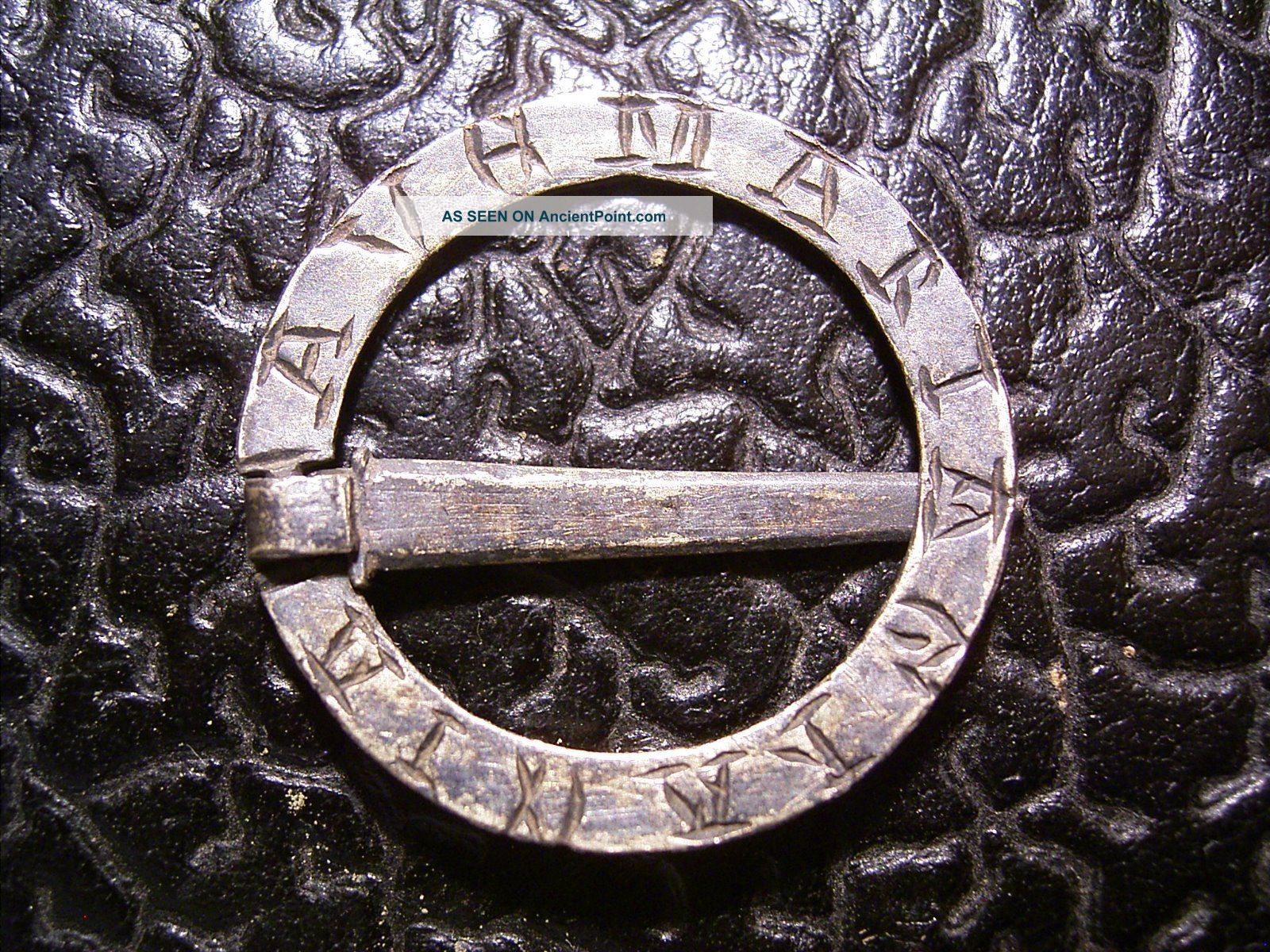 Medieval Silver Annular Brooch 13th - 14th Century British photo