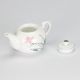 Antique Style Pink White Miniature Mini Teapot Porcelain Hand Painted 3 