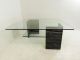 Mid Century Modern Marble Base Glass Top Vtg Coffee Table Post-1950 photo 1