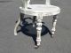 French Provincial White Cane Accent Arm Chair On Castors Chic Country Shabby Post-1950 photo 11