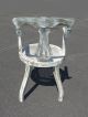 French Provincial White Cane Accent Arm Chair On Castors Chic Country Shabby Post-1950 photo 4
