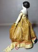 Very Rare Victorian Porcelain Sewing Half Doll On Metal Stand W/dress Other photo 2