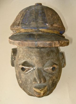 Antique/vintage African Nigerian Yoruba Gelede Colonial Mask photo