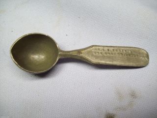 Antique Vintage Medical Apothecary Metal Alloy Spoon. . . photo