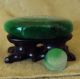 Antique Oriental Imperial Green And White Jade Snuff Bottle/ Pendant W/ Carving Snuff Bottles photo 5