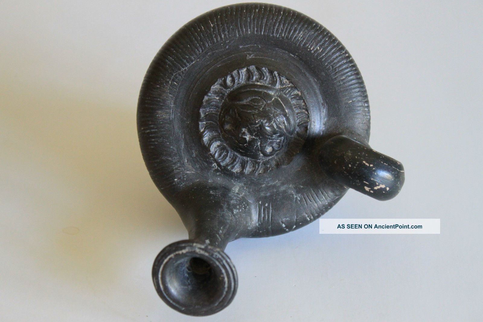 Large Ancient Greek Pottery Guttus Oil Lamp Filler 4th Century Bc Greek photo