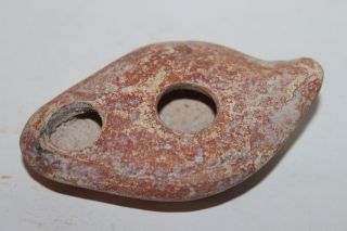 Ancient Roman Holyland Pottery Oil Lamp4/5th Cent Ad Terracotta photo