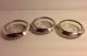 Vintage Set Of 3 Frank M Whiting 04 Pattern Sterling Silver & Glass Coasters Dishes & Coasters photo 1