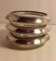 Vintage Set Of 3 Frank M Whiting 04 Pattern Sterling Silver & Glass Coasters Dishes & Coasters photo 6